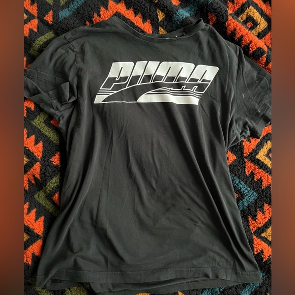 Puma Retro Black & White Tee - Picture 2 of 7